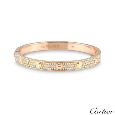 cartier love bracelet full diamonds|cartier 750 bracelet with diamonds.